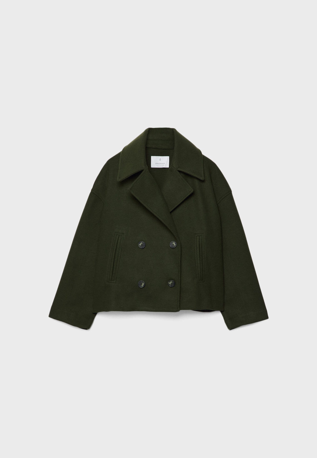 Womens Cropped Jacket Double Breasted Tailored Fit