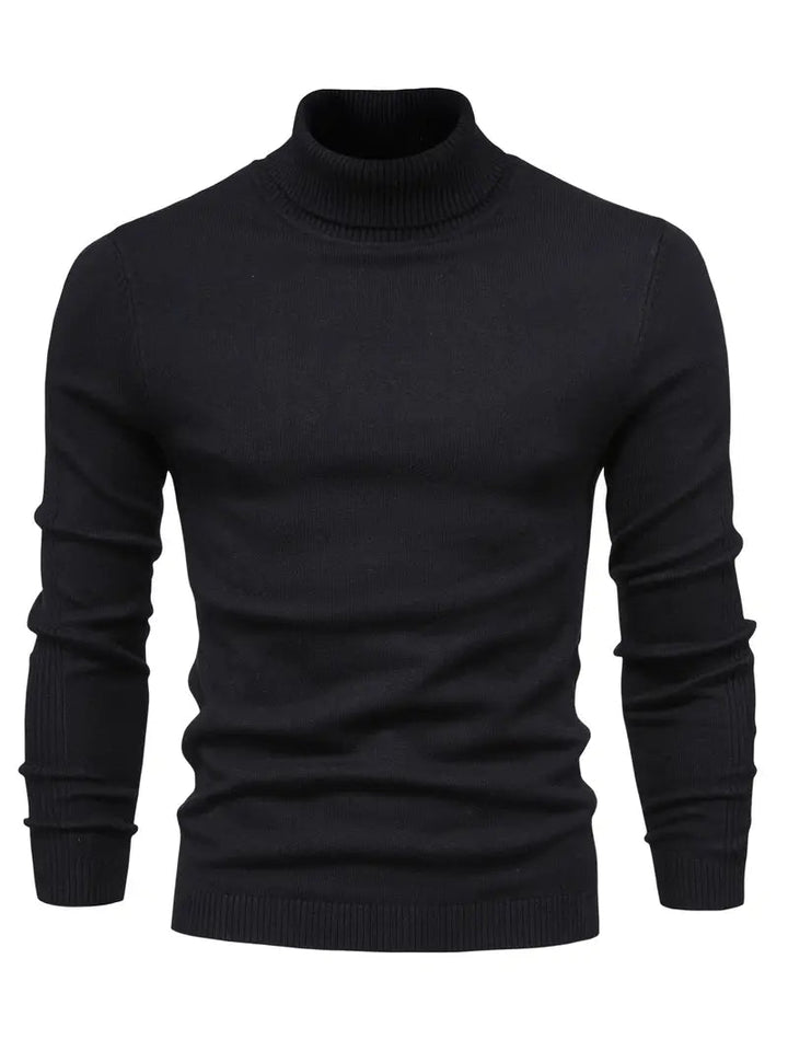 Mens Turtleneck Knit Jumper Refined Fit