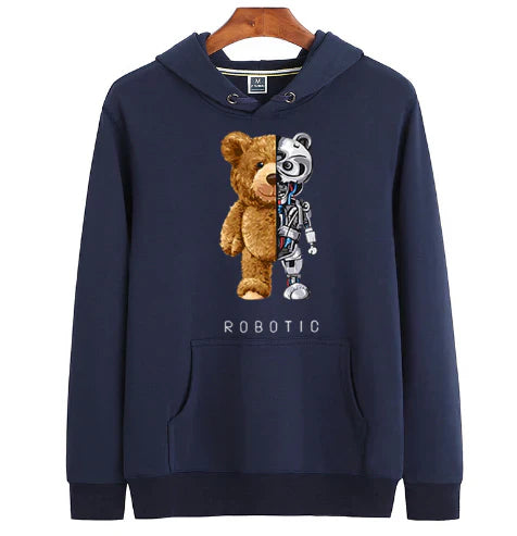 Unisex Hoodie Sweatshirt with Teddy Print