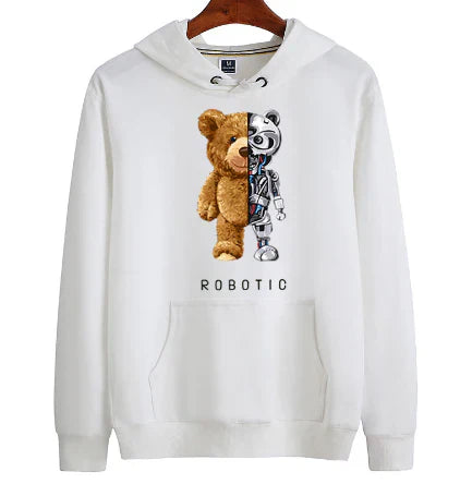 Unisex Hoodie Sweatshirt with Teddy Print