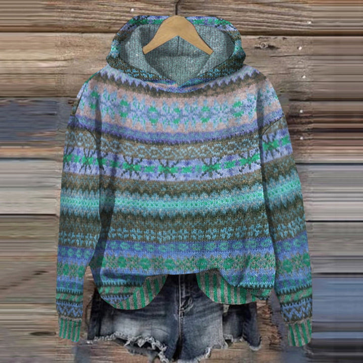 Womens Knit Pullover Hoodie Soft Fit