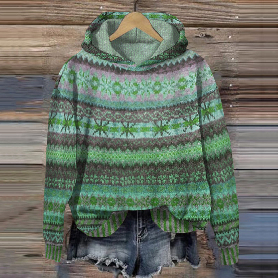 Womens Knit Pullover Hoodie Soft Fit