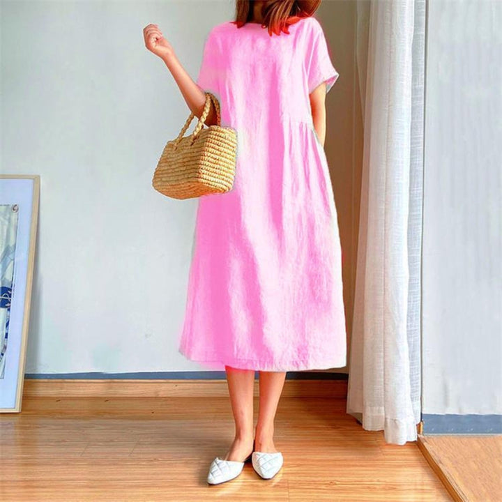 Womens Sundress Short Sleeve Casual Fit
