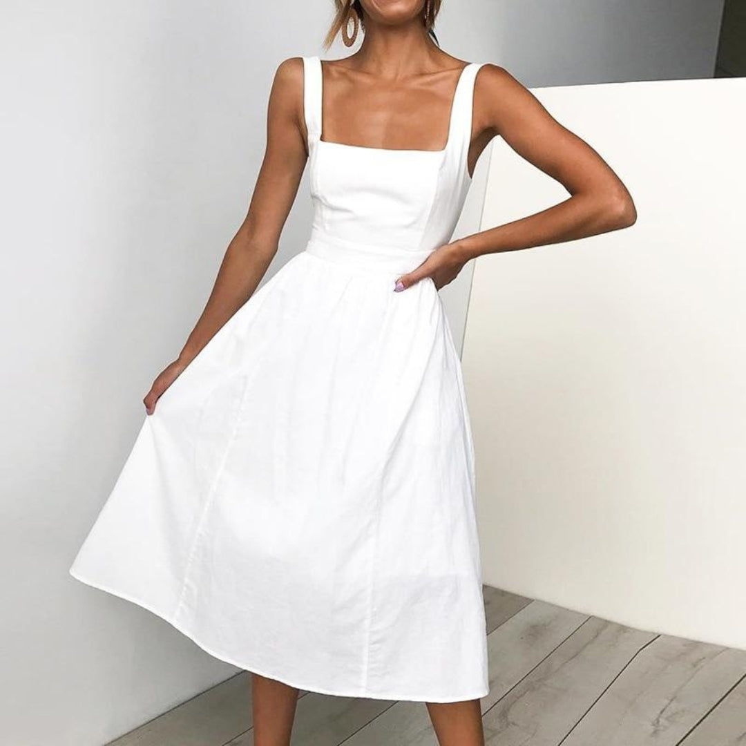 Womens Strapless Sundress Elegant Fit - BritishMode
