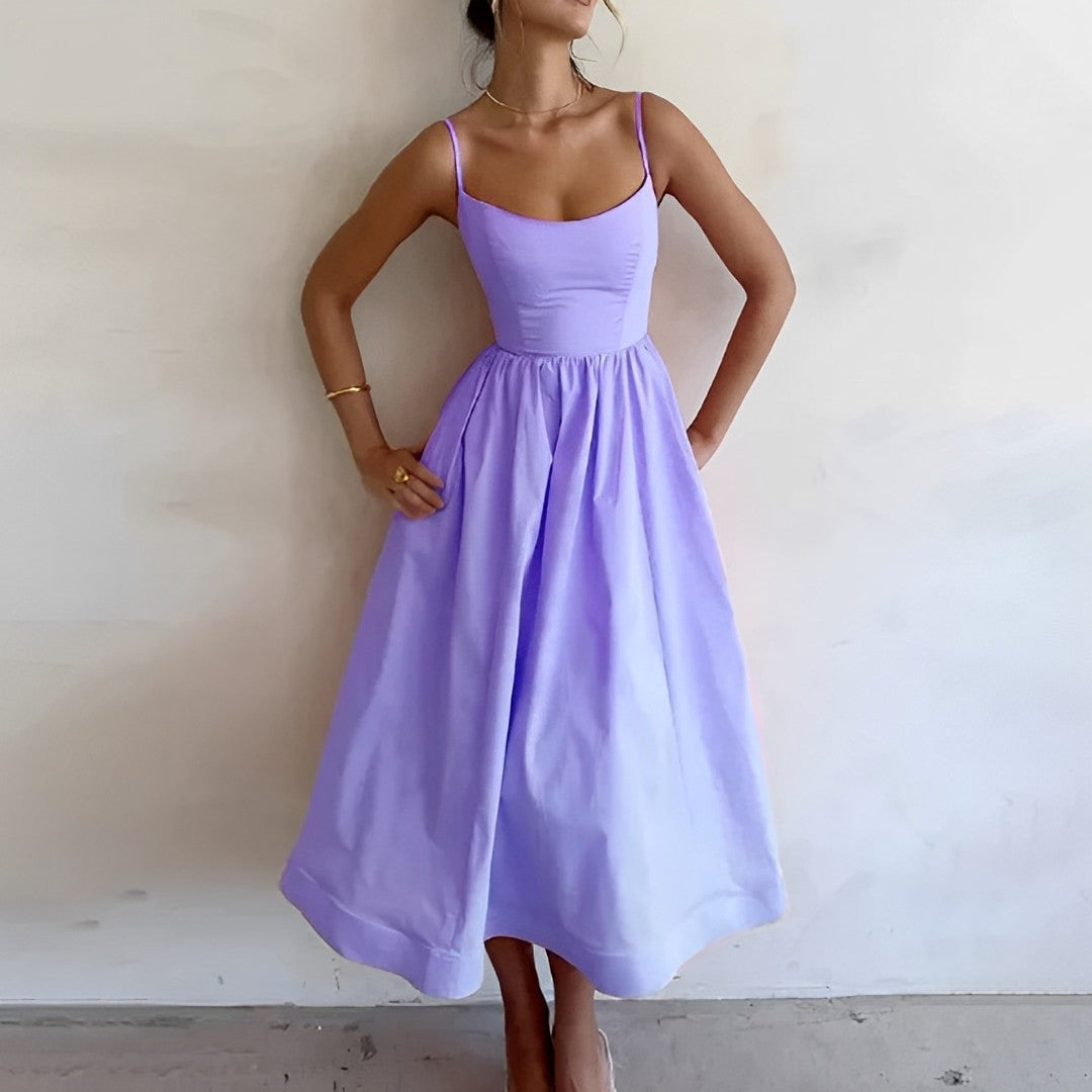 Womens Midi Sundress Casual Relaxed Fit