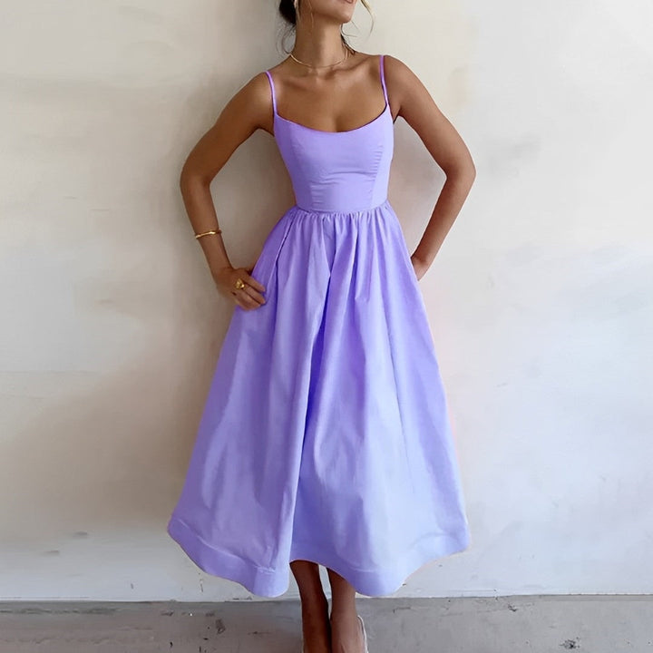 Womens Midi Sundress Casual Relaxed Fit