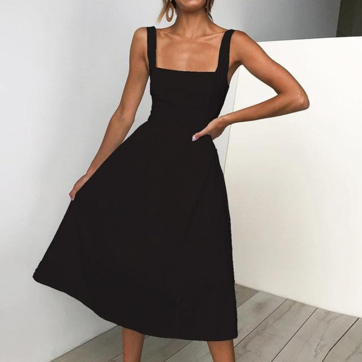 Womens Strapless Sundress Elegant Fit
