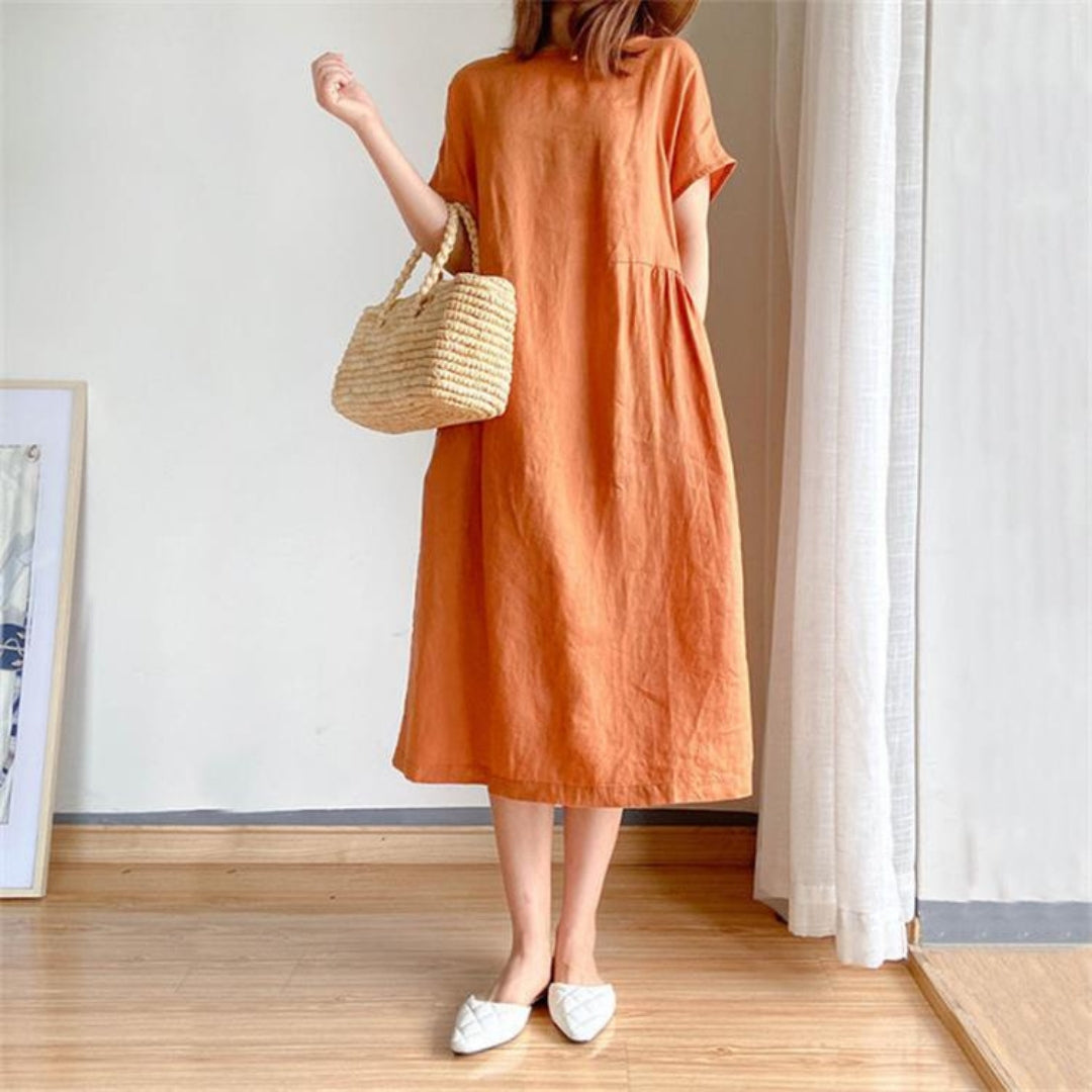 Womens Sundress Short Sleeve Casual Fit