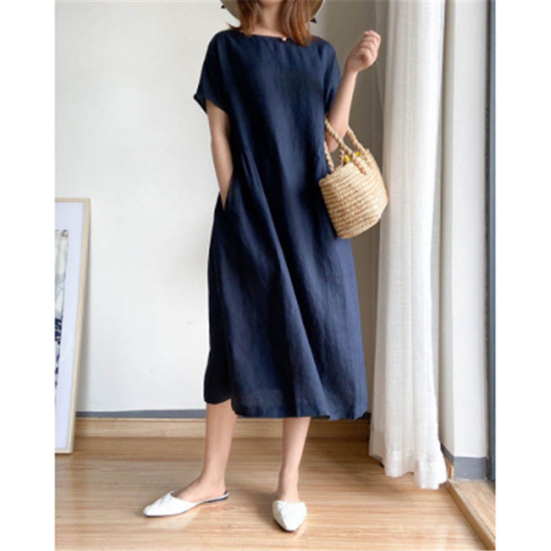 Womens Sundress Short Sleeve Casual Fit