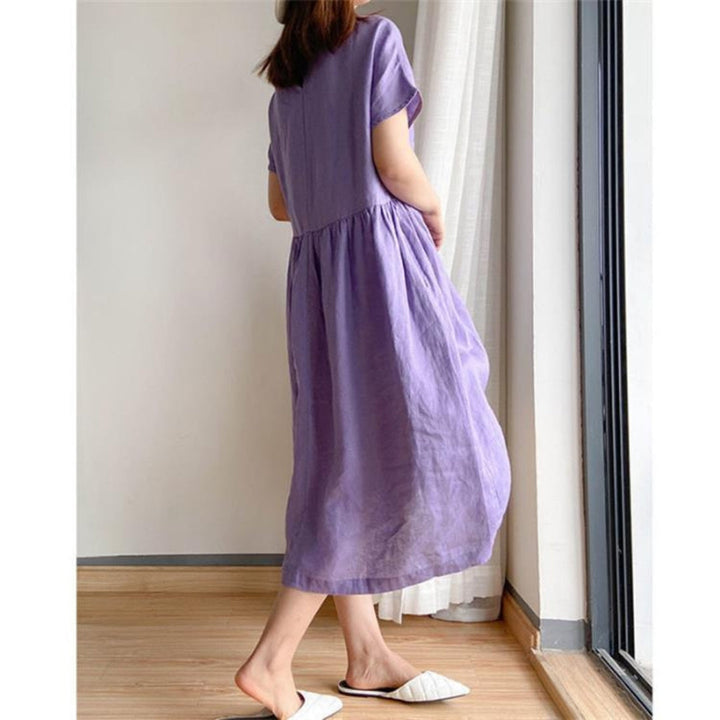 Womens Sundress Short Sleeve Casual Fit