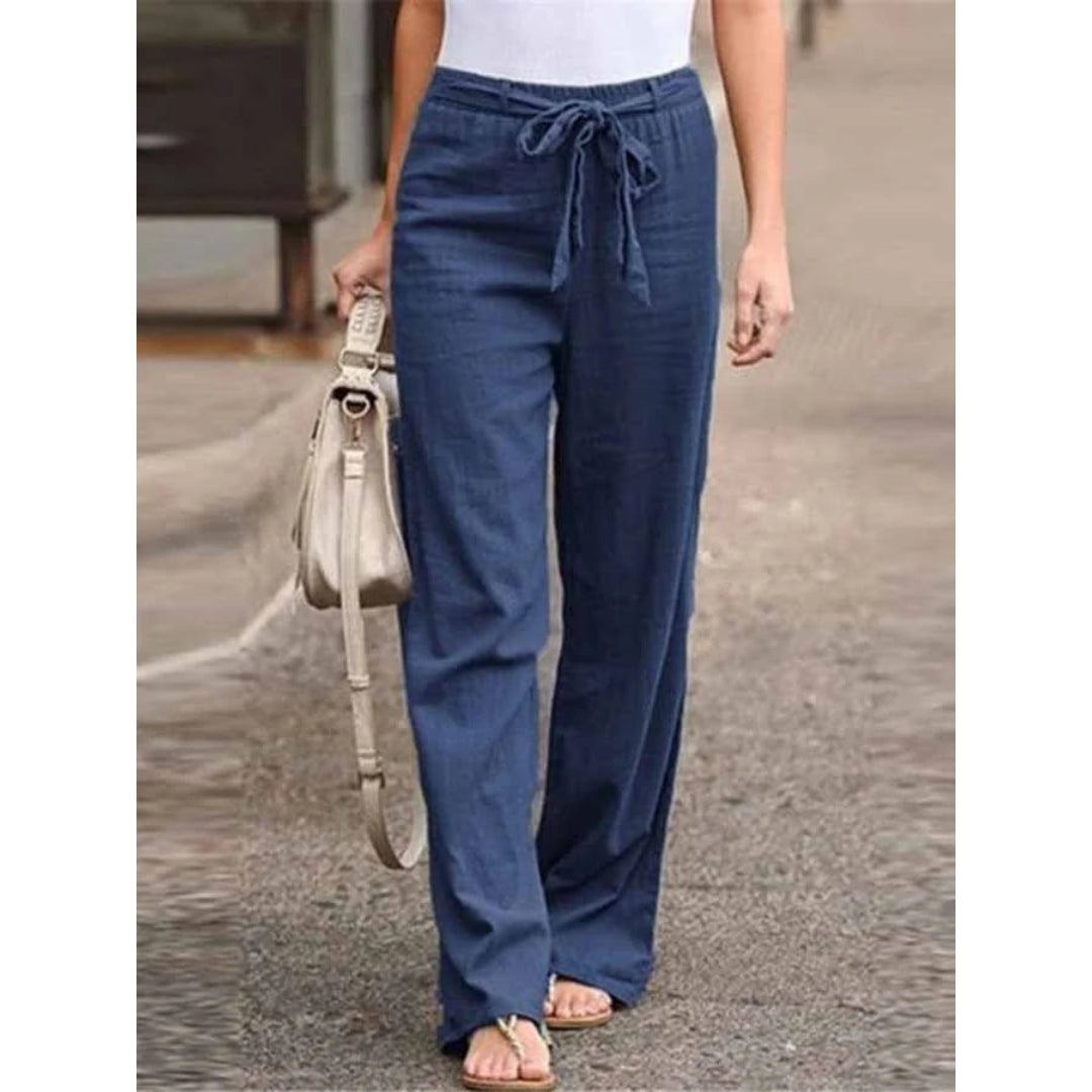 Womens Palazzo Pants Comfortable Wide Leg - BritishMode