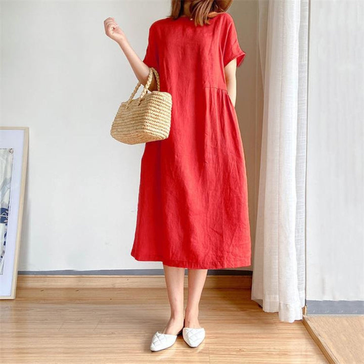 Womens Sundress Short Sleeve Casual Fit