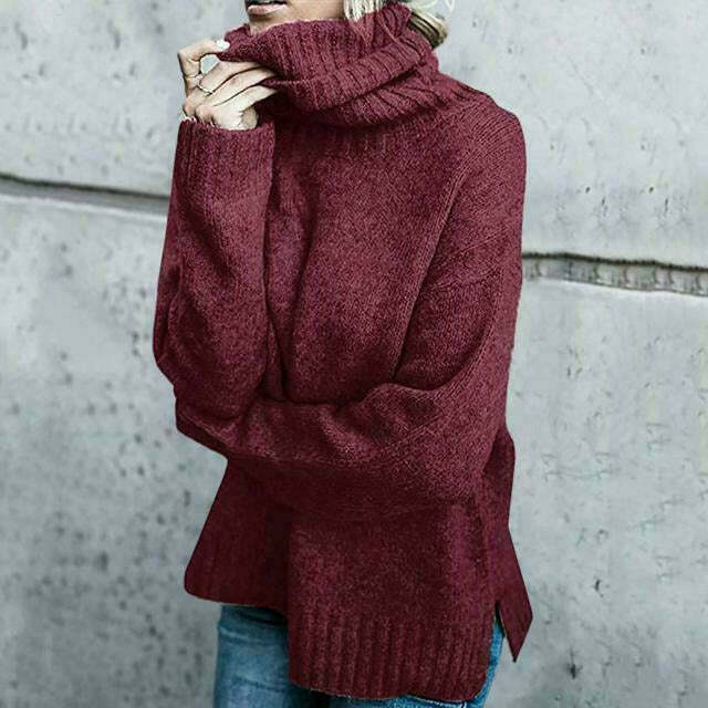 Womens Oversized Wool Sweater Comfortable Fit
