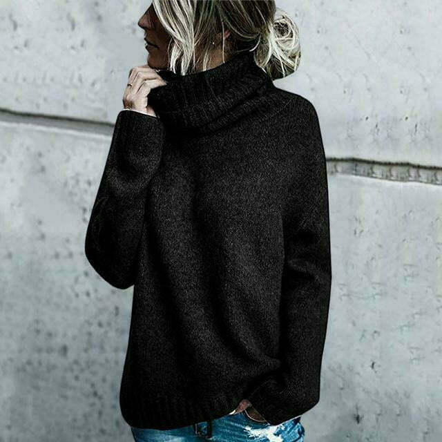 Womens Oversized Wool Sweater Comfortable Fit