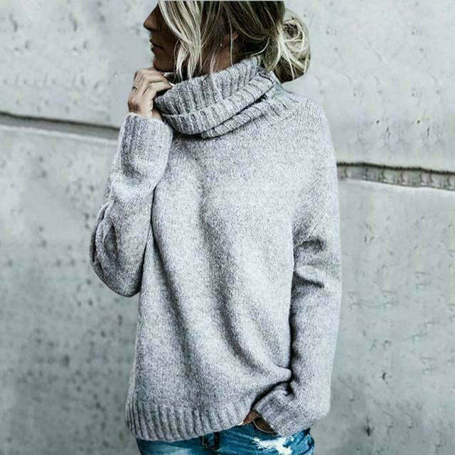 Womens Oversized Wool Sweater Comfortable Fit