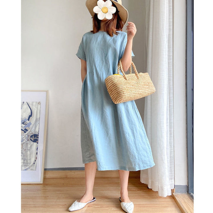 Womens Sundress Short Sleeve Casual Fit