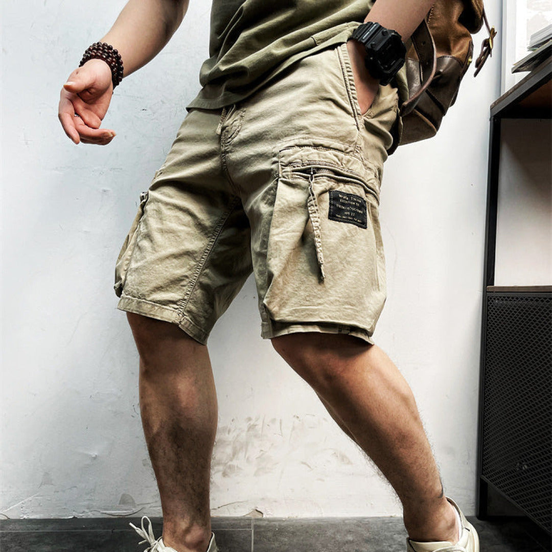 Mens Cargo Shorts Cotton Relaxed Fit - BritishMode
