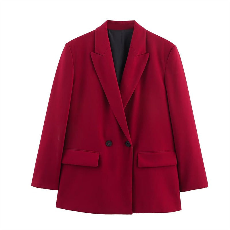 Womens Wool Cape Coat Hip-Length Loose Fit Lapel Collar