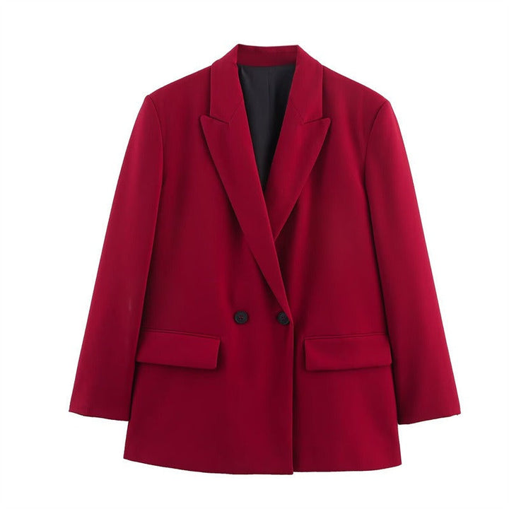 Womens Wool Cape Coat Hip-Length Loose Fit Lapel Collar