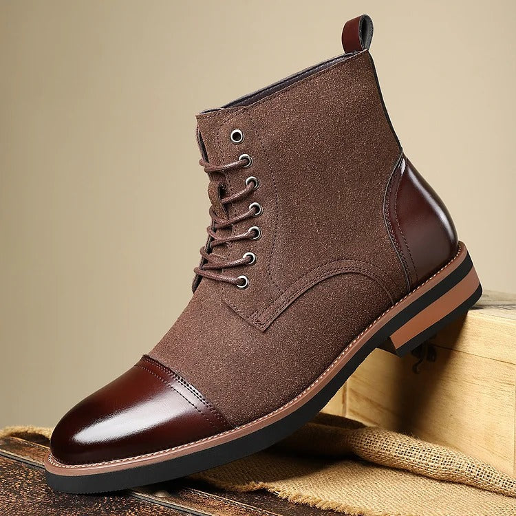 Mens Oxford High Boots Leather Classic Fit