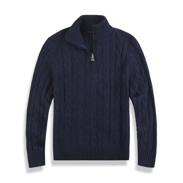 Mens Half-Zip Jumper Merino Wool Classic Fit - BritishMode