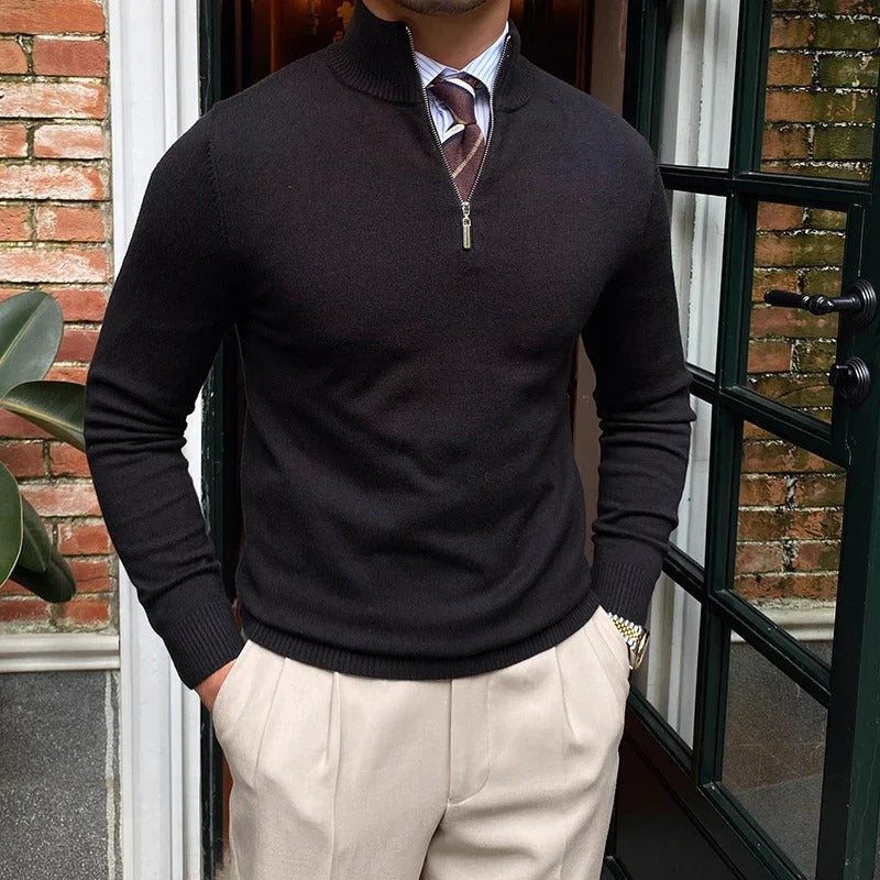 Mens Quarter Zip Jumper Modern Fit