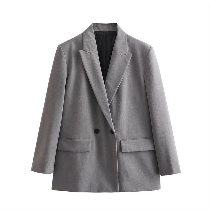 Womens Wool Cape Coat Hip-Length Loose Fit Lapel Collar