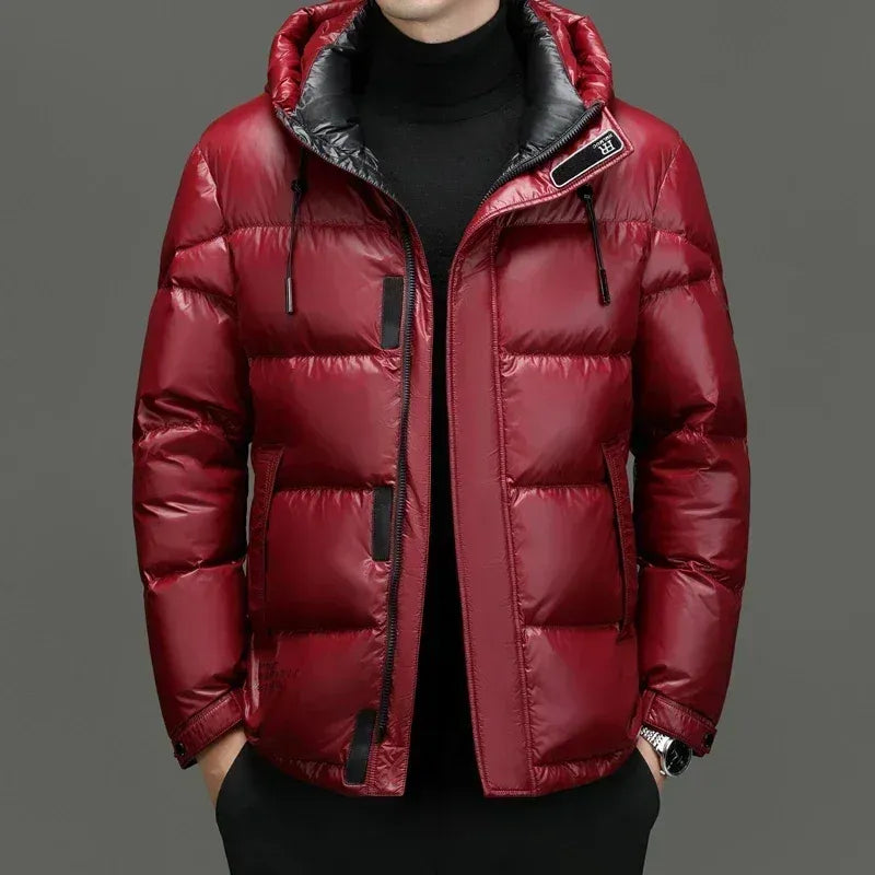 Mens Waterproof Hooded Winter Jacket Insulated Warm Fit