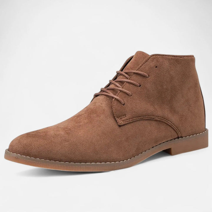 Womens Chelsea Ankle Boots Lace-Up Leather Office Style - BritishMode