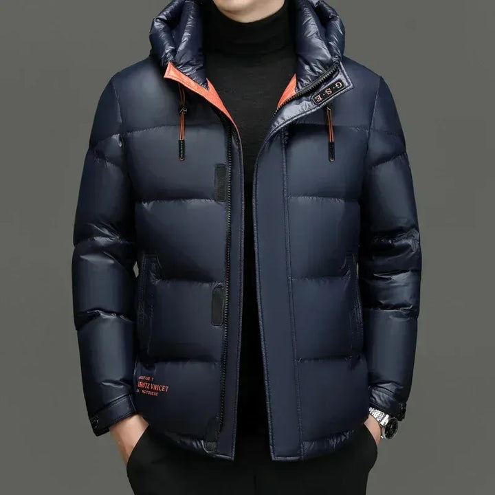 Mens Waterproof Hooded Winter Jacket Insulated Warm Fit