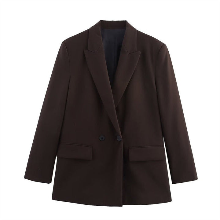 Womens Wool Cape Coat Hip-Length Loose Fit Lapel Collar