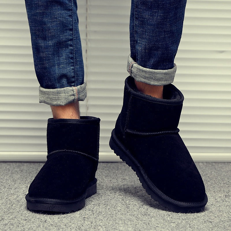 Womens Ankle Boots with Warm Fur Lining Cozy Platform Style