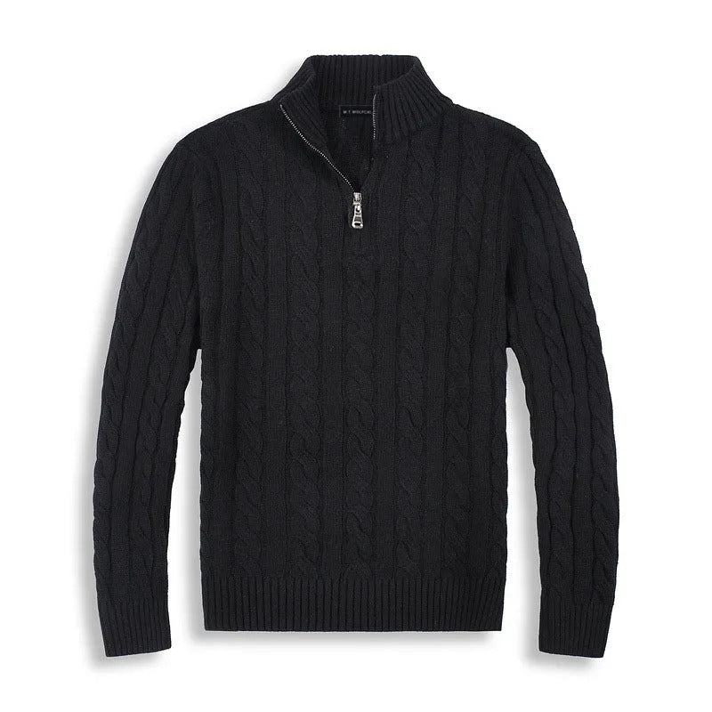 Mens Half-Zip Jumper Merino Wool Classic Fit