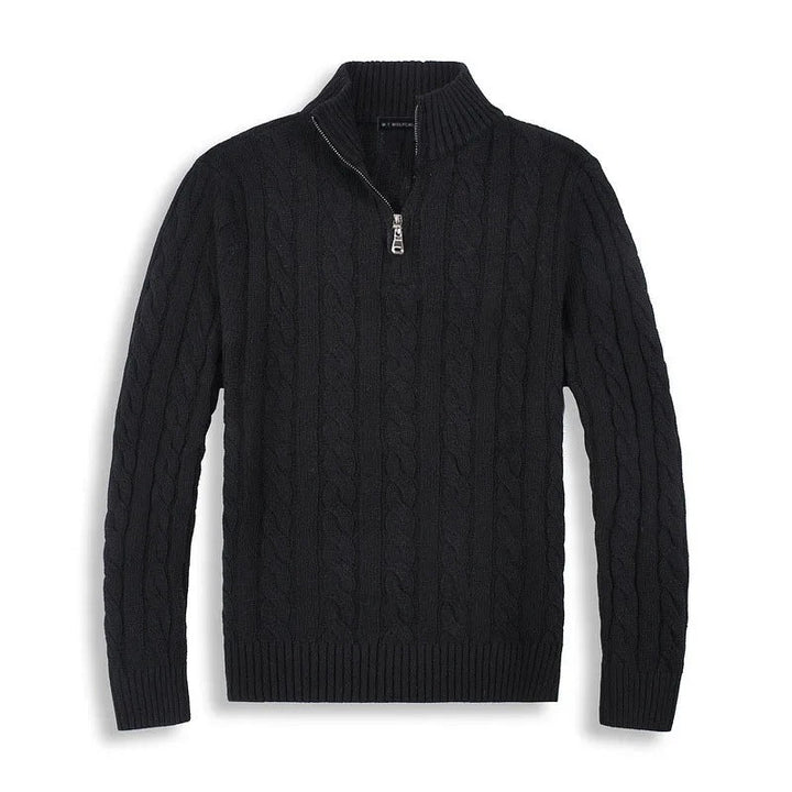 Mens Half-Zip Jumper Merino Wool Classic Fit