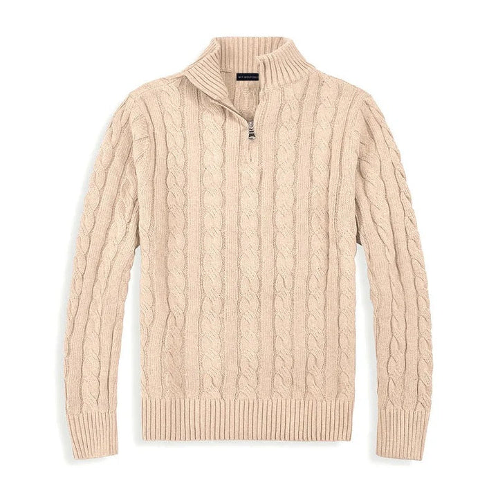 Mens Half-Zip Jumper Merino Wool Classic Fit