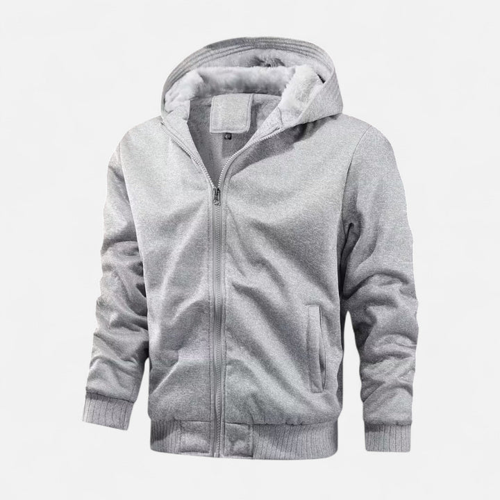 Mens Winter Coat Fleece Hooded Warm