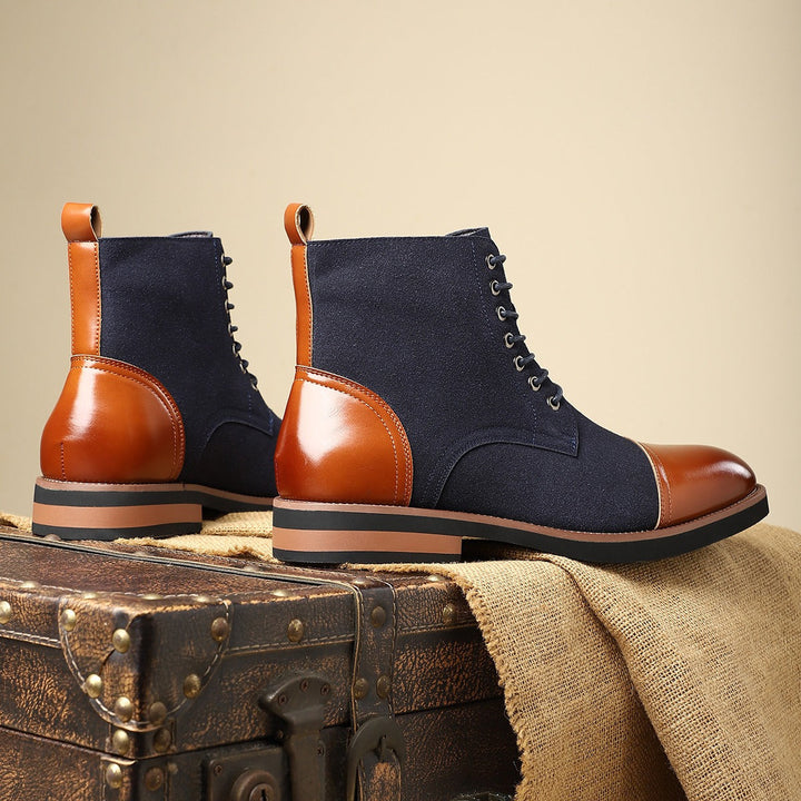 Mens Oxford High Boots Leather Classic Fit