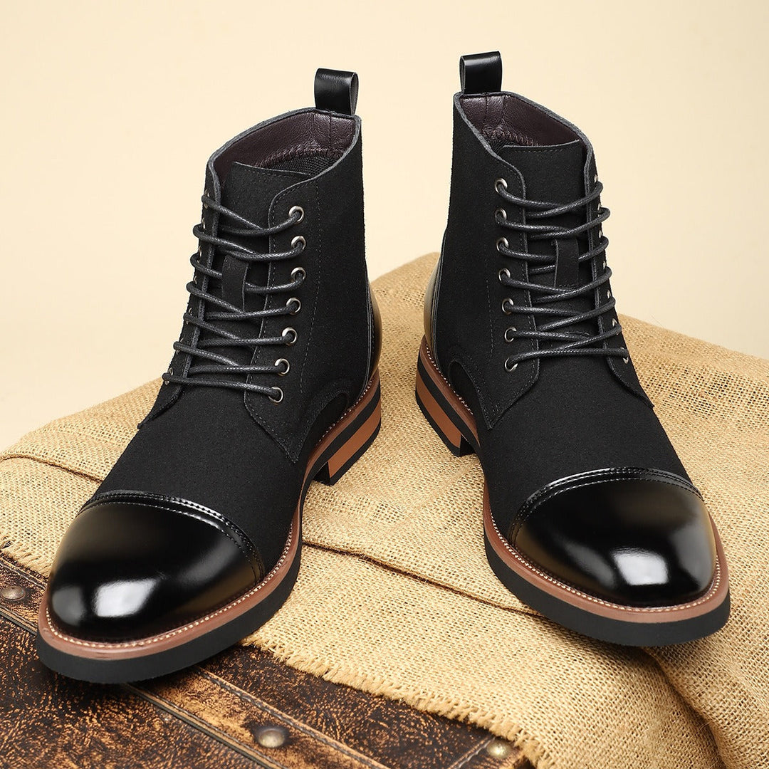 Mens Oxford High Boots Leather Classic Fit