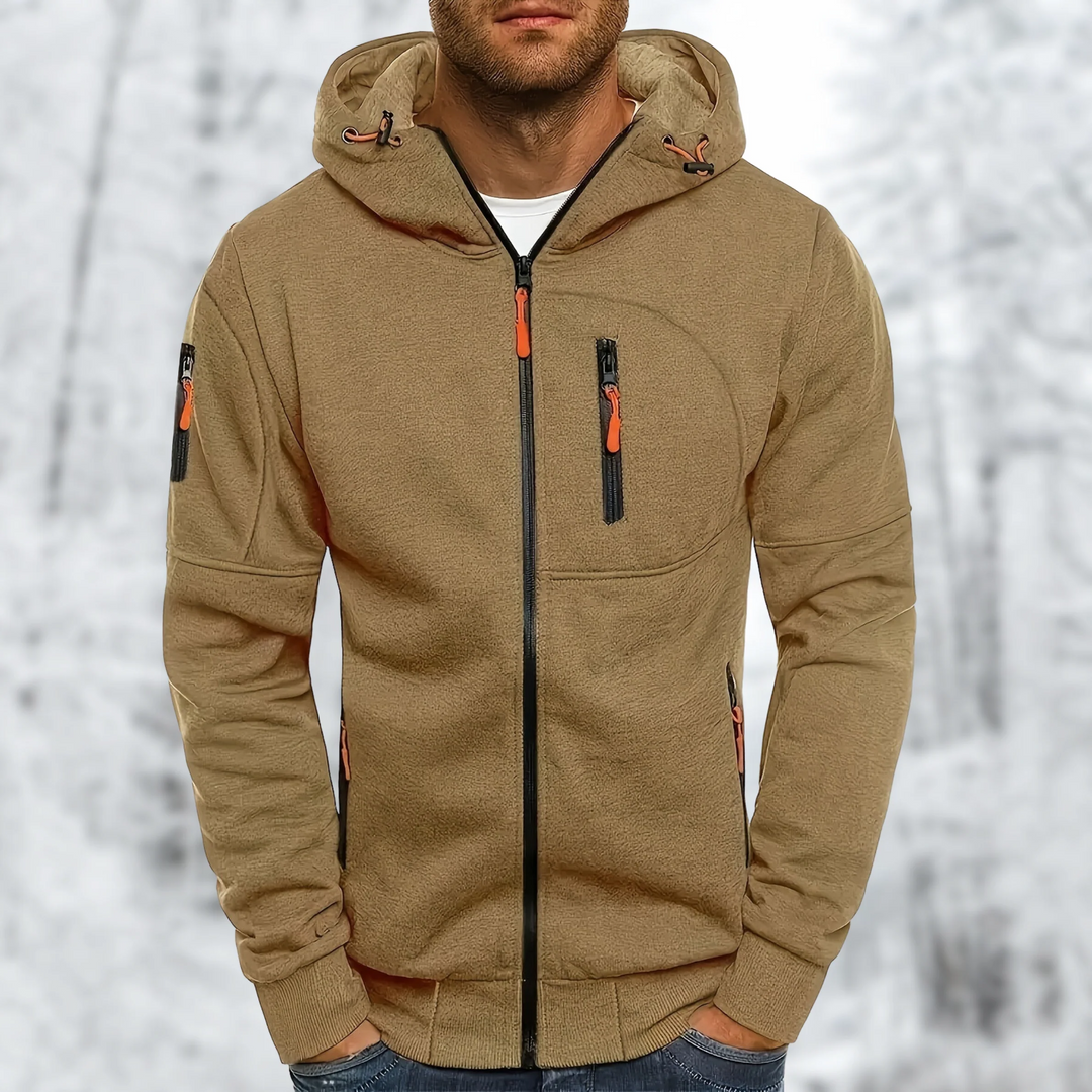 Mens Fleece Jacket with Hood Warm Fit - BritishMode