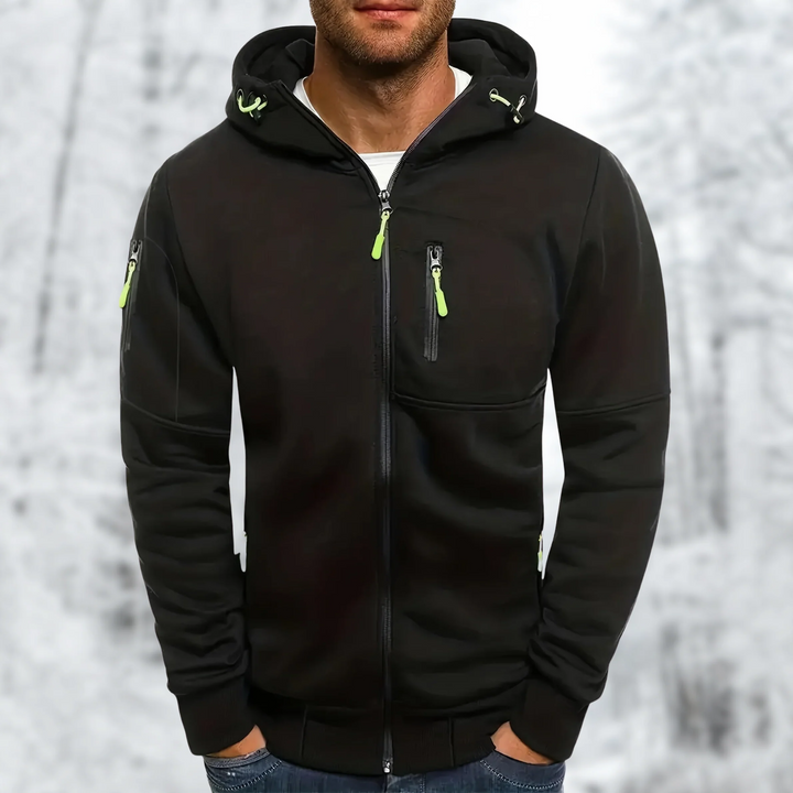 Mens Fleece Jacket with Hood Warm Fit