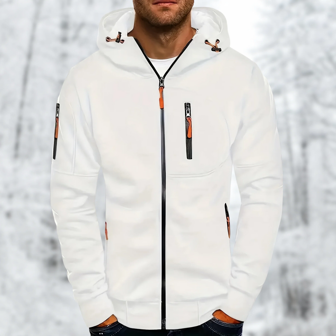 Mens Fleece Jacket with Hood Warm Fit