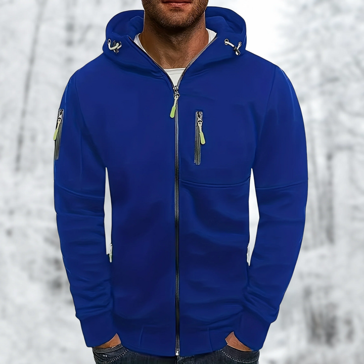 Mens Fleece Jacket with Hood Warm Fit