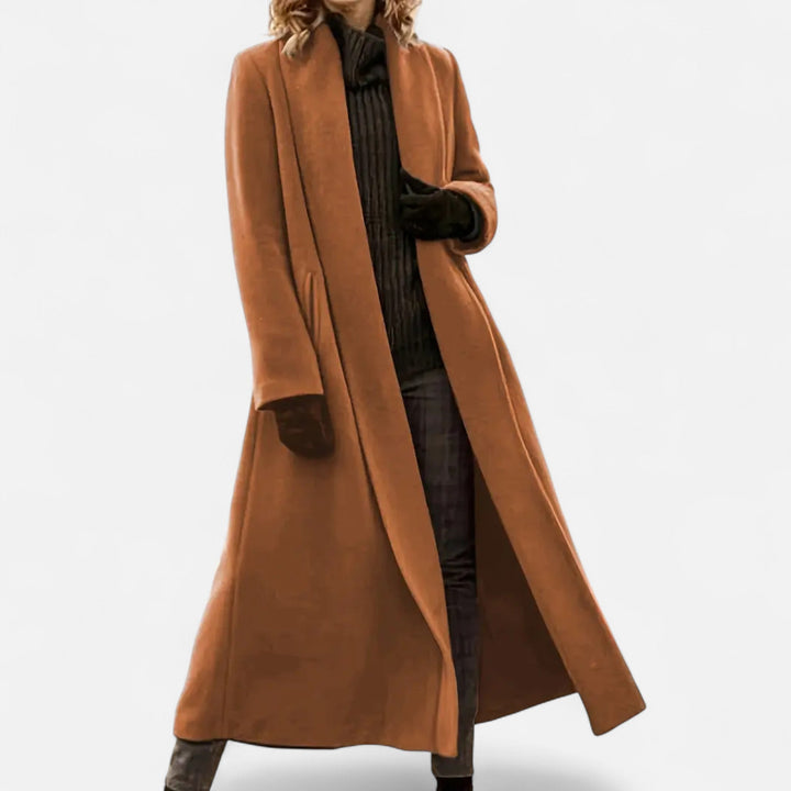 Womens Plus-Size Trench Coat Lightweight Lapel Long Fit