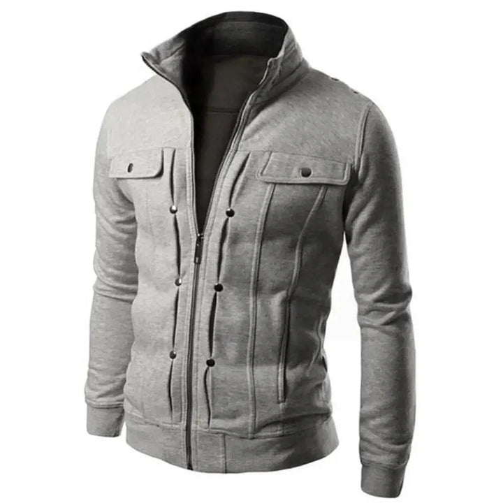 Mens Slim Fit Zip-Up Casual Jacket