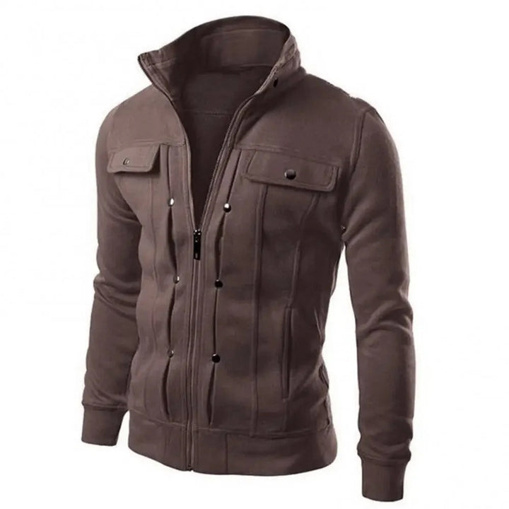 Mens Slim Fit Zip-Up Casual Jacket - BritishMode