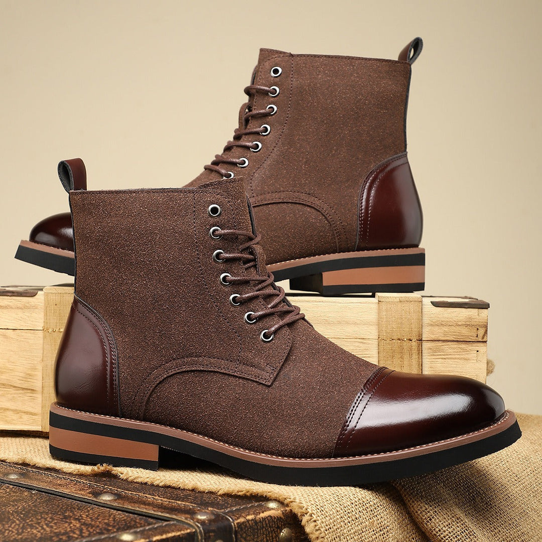 Mens Oxford High Boots Leather Classic Fit