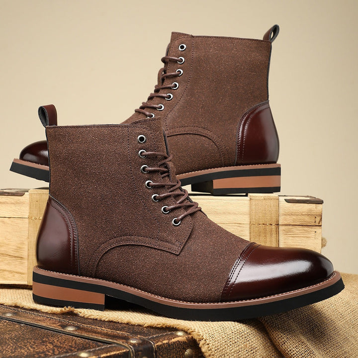 Mens Oxford High Boots Leather Classic Fit