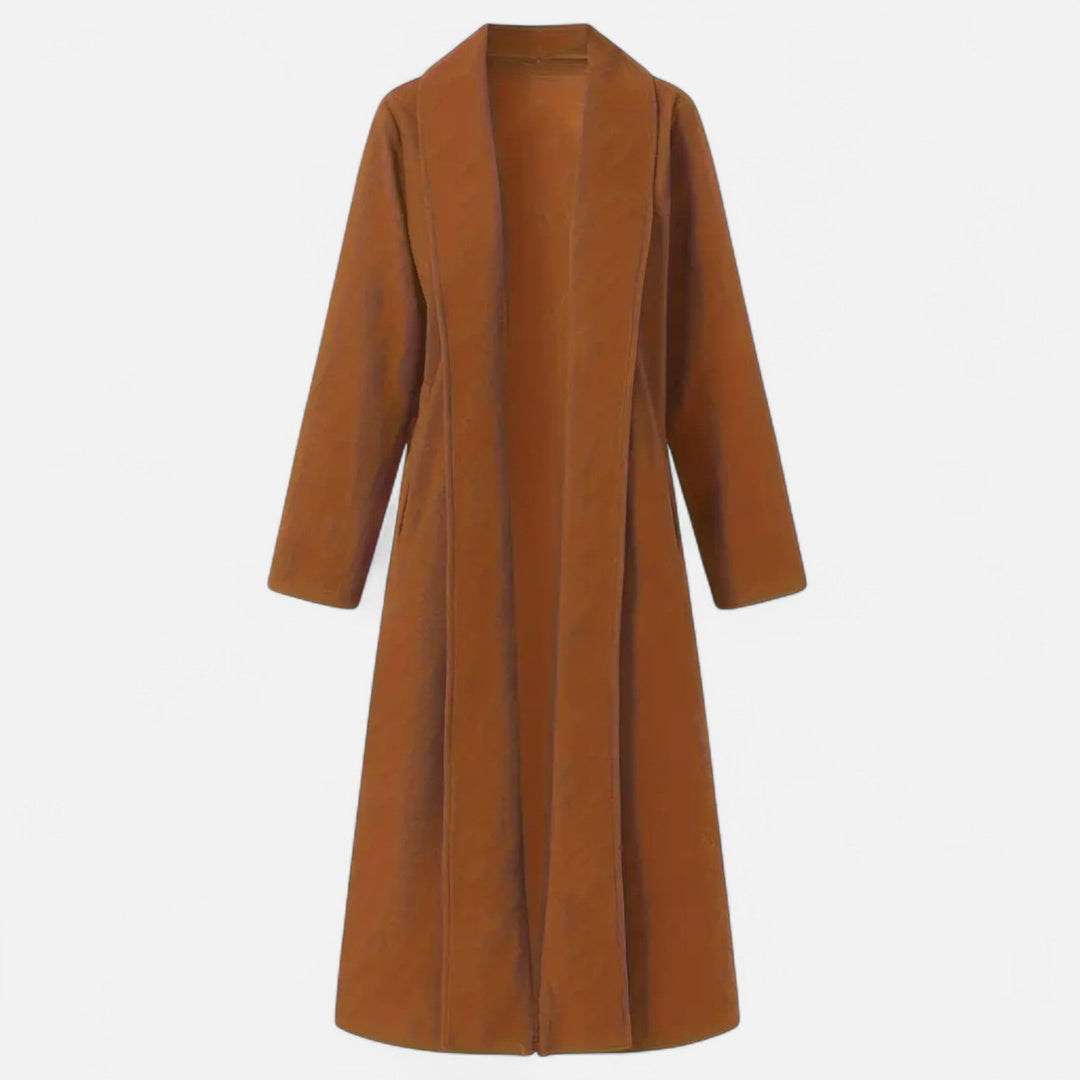 Womens Plus-Size Trench Coat Lightweight Lapel Long Fit