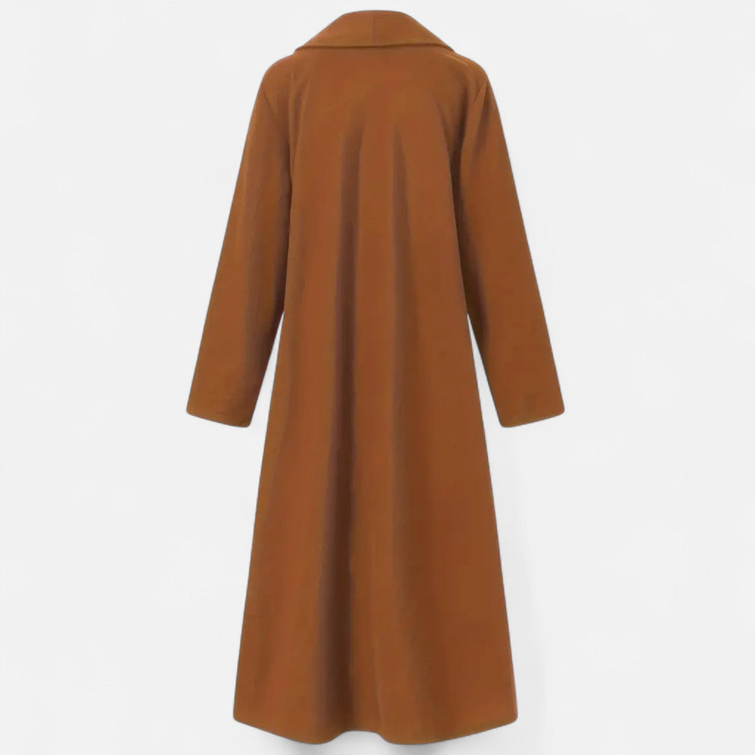 Womens Plus-Size Trench Coat Lightweight Lapel Long Fit