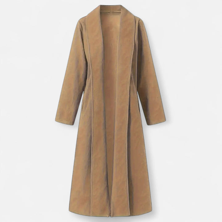 Womens Plus-Size Trench Coat Lightweight Lapel Long Fit
